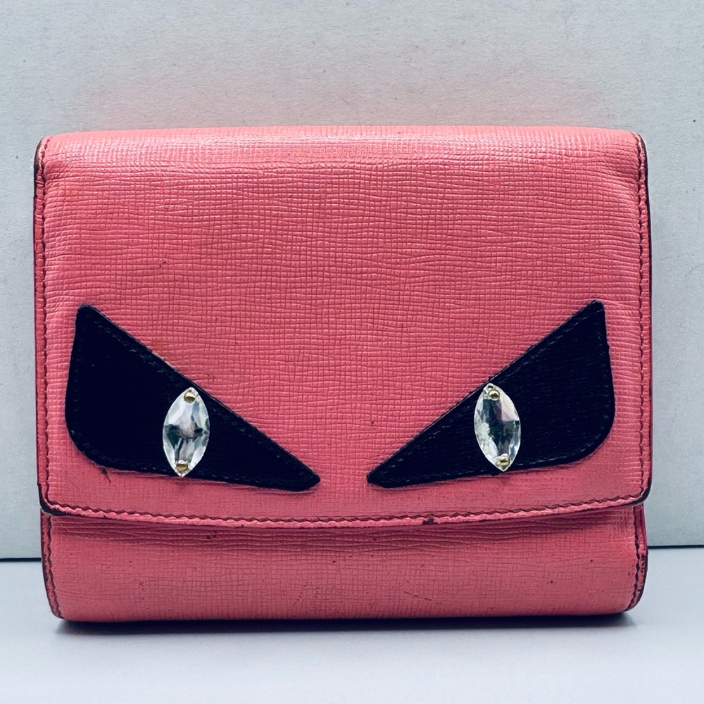 Fendi Monster Wallet - Pink- Preloved! Includes Certificate of Authenticity